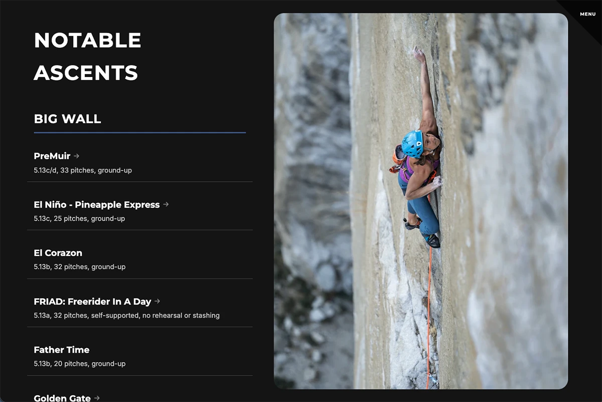 Notable Ascents