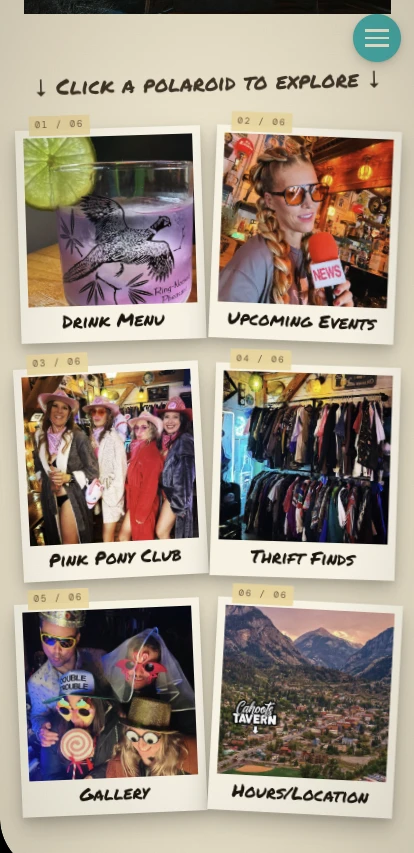 Polaroid Menu