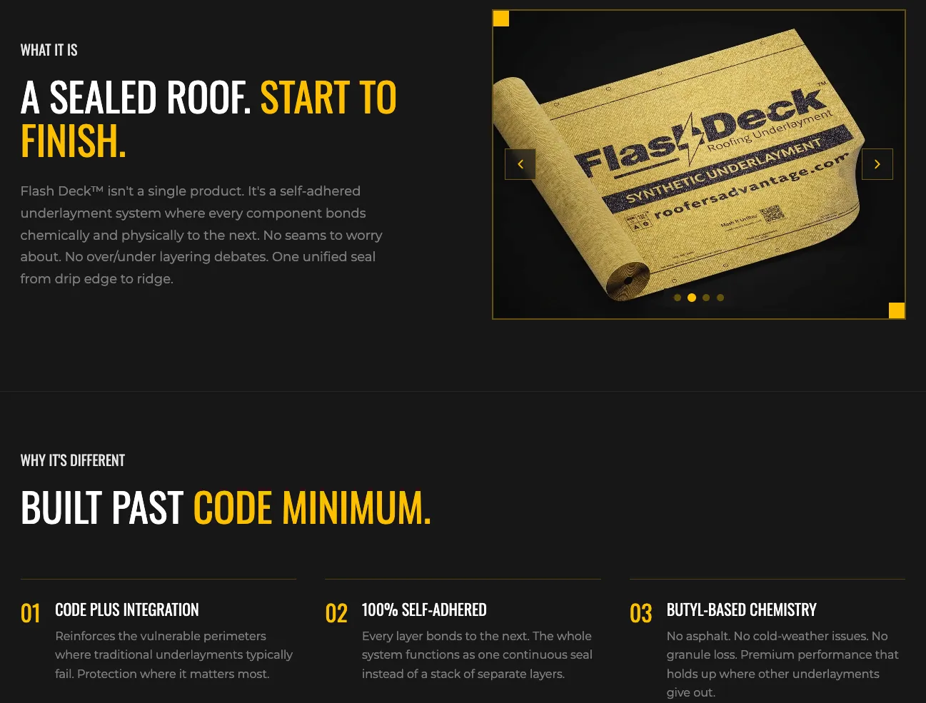 Flash Deck™ — the underlayment they're known for