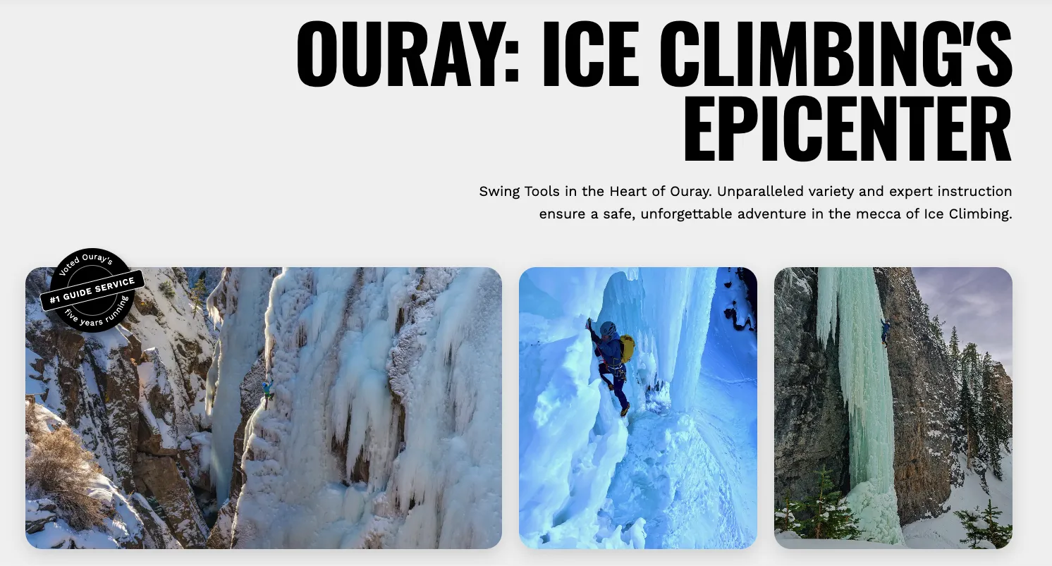 Ice climbing — the discipline they're known for