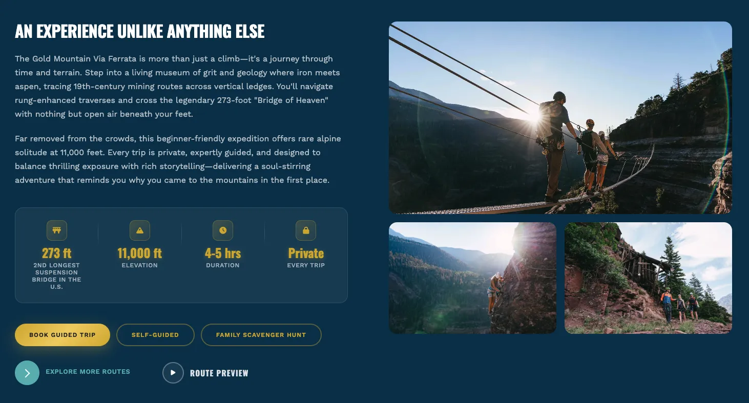 Via ferrata — for groups and first-timers