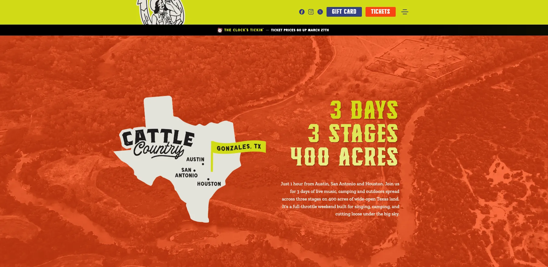 Festival experience — its own page, earned