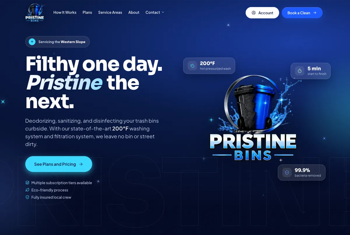 A new website for Pristine Bins